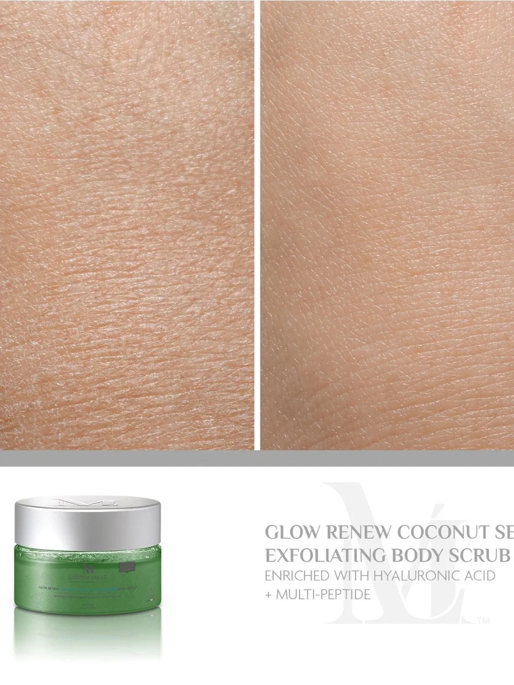 Latoua Mille Glow Renew Coconut Sea Salt Body Scrub- 7.6 fl oz